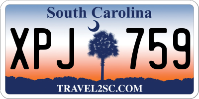 SC license plate XPJ759