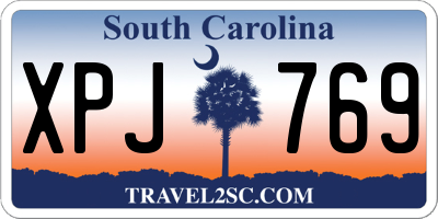 SC license plate XPJ769