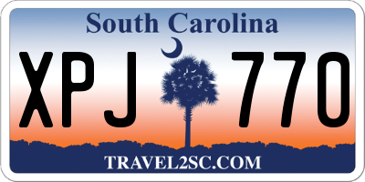 SC license plate XPJ770