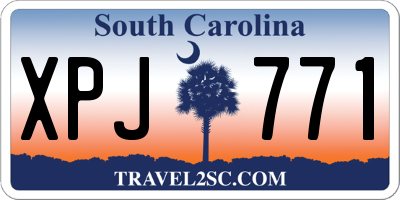 SC license plate XPJ771