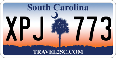 SC license plate XPJ773