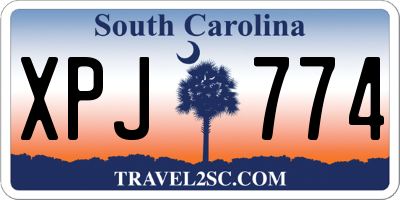 SC license plate XPJ774