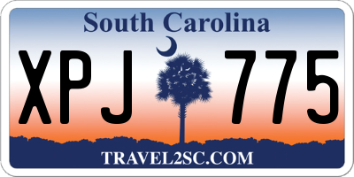 SC license plate XPJ775