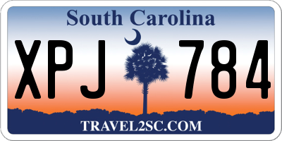 SC license plate XPJ784