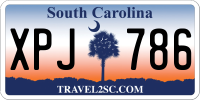 SC license plate XPJ786