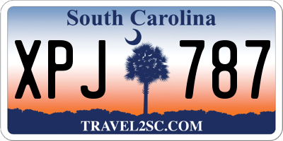 SC license plate XPJ787