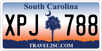 SC license plate XPJ788