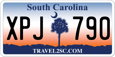 SC license plate XPJ790