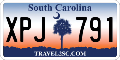 SC license plate XPJ791