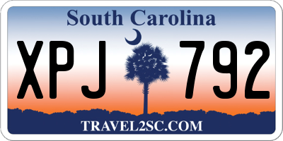 SC license plate XPJ792