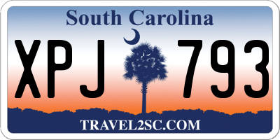 SC license plate XPJ793