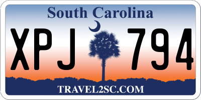 SC license plate XPJ794