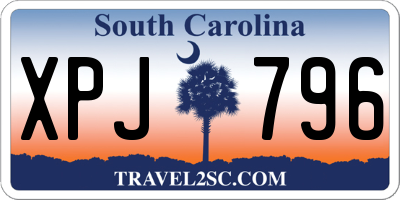 SC license plate XPJ796