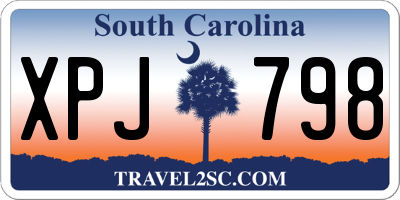 SC license plate XPJ798