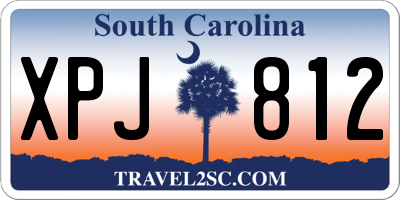 SC license plate XPJ812