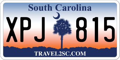 SC license plate XPJ815