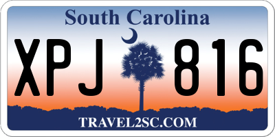 SC license plate XPJ816