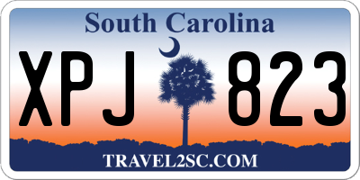 SC license plate XPJ823