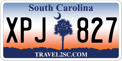 SC license plate XPJ827
