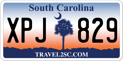 SC license plate XPJ829