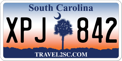 SC license plate XPJ842