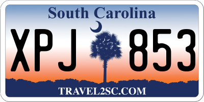 SC license plate XPJ853