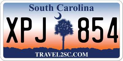 SC license plate XPJ854