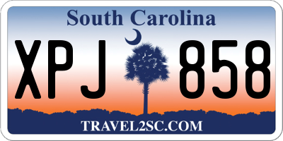 SC license plate XPJ858