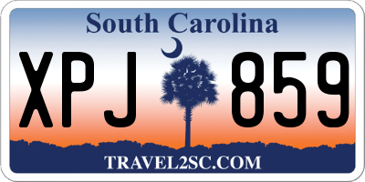 SC license plate XPJ859