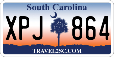 SC license plate XPJ864