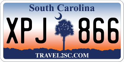 SC license plate XPJ866