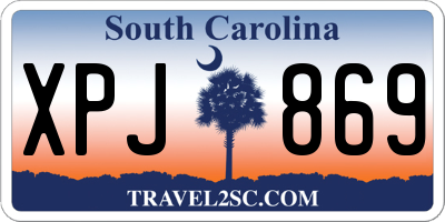 SC license plate XPJ869
