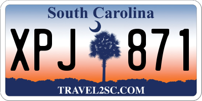 SC license plate XPJ871