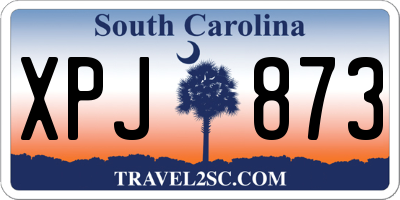 SC license plate XPJ873
