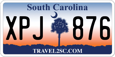 SC license plate XPJ876