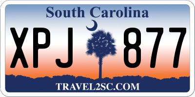 SC license plate XPJ877