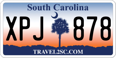 SC license plate XPJ878