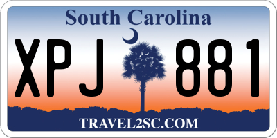 SC license plate XPJ881