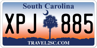 SC license plate XPJ885