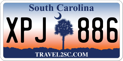 SC license plate XPJ886