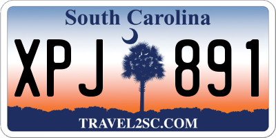 SC license plate XPJ891