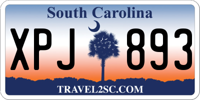 SC license plate XPJ893
