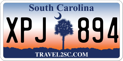 SC license plate XPJ894