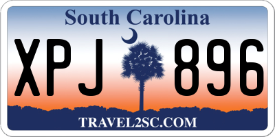 SC license plate XPJ896