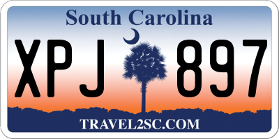 SC license plate XPJ897