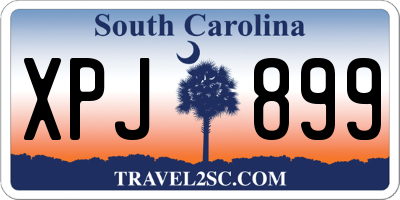 SC license plate XPJ899