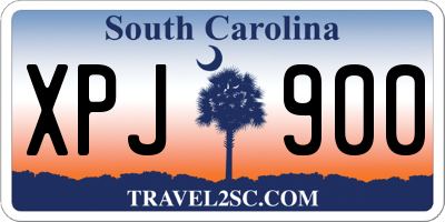 SC license plate XPJ900