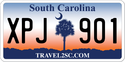 SC license plate XPJ901