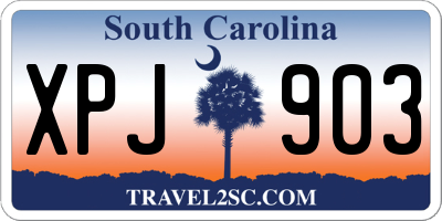 SC license plate XPJ903