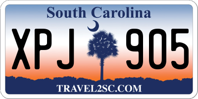 SC license plate XPJ905